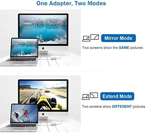ZHIYUAN® USB-C-Mini DisplayPort Adapter,USB C Típusú Mini DP Kábel Adapter 4K-60Hz Thunderbolt 3 - Ezüst