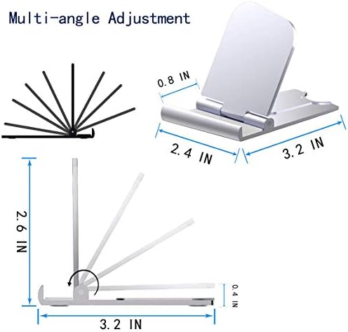 Állítható mobiltelefon Állni, Összecsukható Multi-Angle az Asztal (Silve)