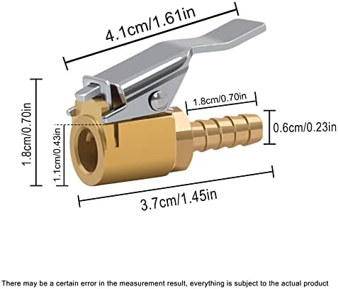 SAFELIFE Gumiabroncs Levegő Chuck a Klip, nagy teherbírású Réz Zár Gumiabroncs Inflator Levegő Chuck Adapter, Nyitott Flow