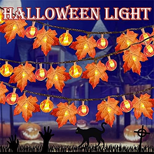 LONGSHUN Tök Maple Leaf String LED Lámpák Tök Lámpás String elemes String Fények, a Halloween Fesztivál, Buli Hálaadás Szoba Dekoráció,6