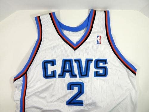 1999-00 Cleveland Cavaliers Mark Bryant 2 Játék Használt Fehér Jersey DP18806 - NBA Játék Használt