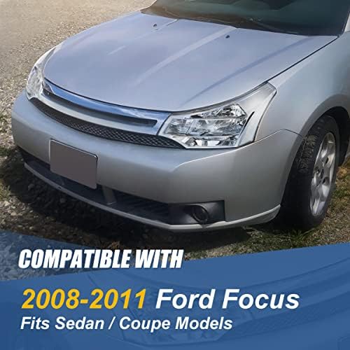 [Halogén Modell] Gyári Stílus Fényszórók Közgyűlés Kompatibilis Ford Focus Sedan Coupe 08-11, Vezető, Utas, Oldal, Króm Ház
