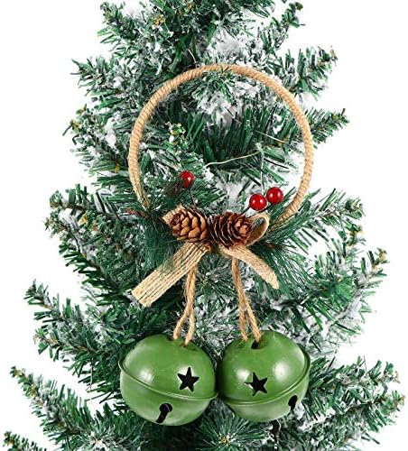 BESPORTBLE 2db Karácsonyi Jingle Bells Hagyományos karácsonyfa Dísz, Fém száncsengő a Karácsonyi Ünnepi Parti Dekoráció(Szín 1)