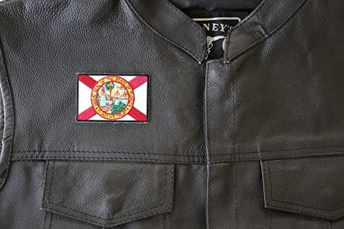 Florida Zászló Patch - 3x2 cm. Hímzett Vasalót Javítás