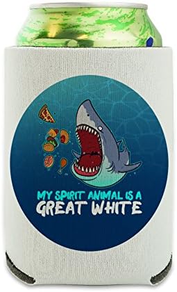 A Lélek Állat egy Nagy Fehér Cápa, Aki mindent megeszik Vicces Lehet Hűvösebb - Ital Ujja Ölelkezős Összecsukható Szigetelő - Ital,