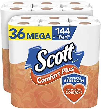 Scott ComfortPlus Wc-Papír, 36 Mega Tekercs, 425 Lap / Tekercs, Szeptikus-Biztonságos, 1-Rétegű Wc-papírt
