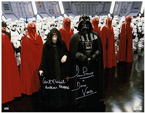 David Prowse, valamint Ian McDiarmid Dedikált Star Wars Darth Vader Palpatine Császár halálcsillag 11x14 Fotó