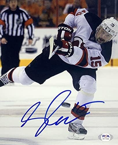 Peter Sykora Aláírt 8x10 Fotó NHL New Jersey Devils PSA AK11688 - Dedikált NHL-Fotók