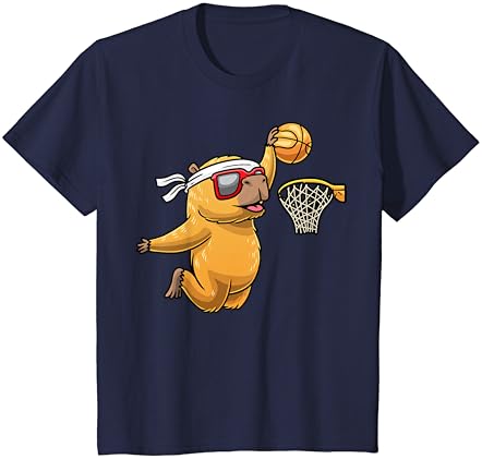 A Vízidisznó Játék Kosárlabda Sport Rágcsáló Gyerekek T-Shirt