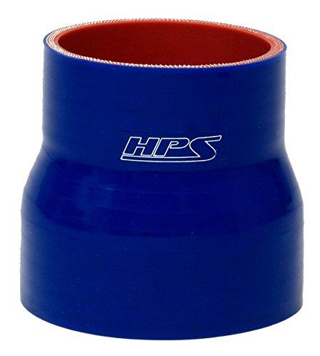 HPS HTSRNBLUE-229 2.5 - 3 ID 3 Hosszúságú, Szilikon Szűkítő Csatlakozó Tömlő, Magas hőmérsékletű 4-Rétegű Erősített Szilikon, Kék