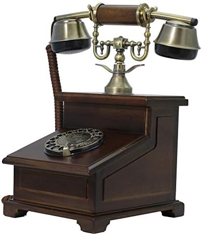 Opis 1921 Kábel Modell E: A Hatalmas Antik Stílusú Asztali Telefon Fából készült Vintage Forgó Tárcsa, valamint Fém-Csengő