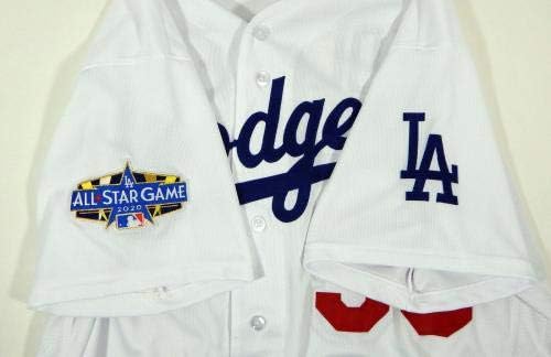 2020-ig a Los Angeles Dodgers Adam Kolarek 56 Játék Kiadott Pos Használt Fehér Jersey ASG - Játék Használt MLB Mezek