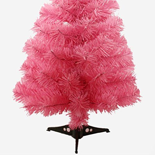 BESTOYARD 60cm Mesterséges karácsonyfa Műanyag Tartót Bázis Karácsonyra Haza Fél Decortaion (Rózsaszín)