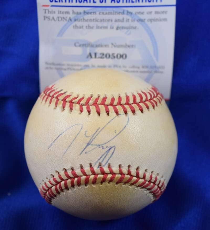 Mike Piazza PSA DNS Korai Autogramot Nemzeti Liga ONL Aláírt Baseball