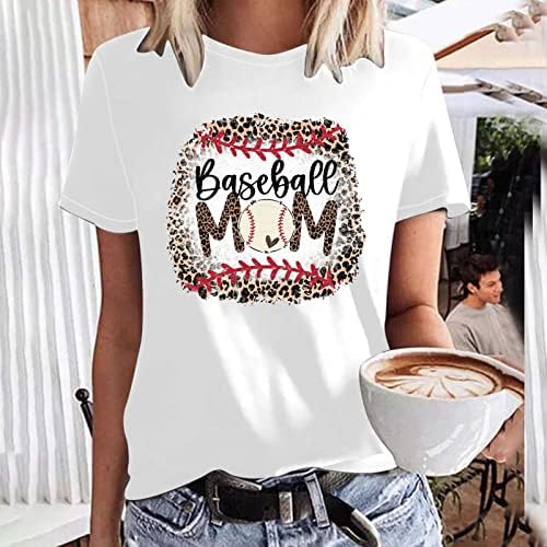Baseball Anya Póló Női Nyári Rövid Ujjú Felsők Sport anyák Napja Póló, Laza Alkalmi Grafikai Ajándék Póló