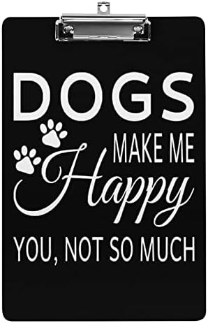A kutyák Boldoggá, Hogy Nem Annyira Kemény Műanyag Vágólap Farostlemez Akril Papírok Alacsony Profilú Klip Standard A4 Letter Méret