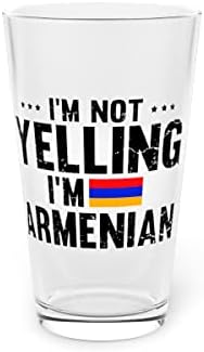 Sör, Üveg Korsó 16oz Vidám Nacionalista Hazafias örmény Ország Szülővárosában Humoros Nacionalizmus Született Város Haza Szerető 16oz