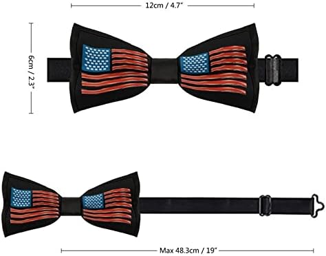 FORSJHSA Szalonna USA Zászló Férfi Előre megkötött Nyakkendőt Állítható Nyomtatott Újdonság Nyakkendő
