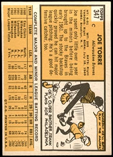1963 Topps 347 Joe Torre Milwaukee Bátrabbak (Baseball Kártya) VG/EX+ Bátrabbak