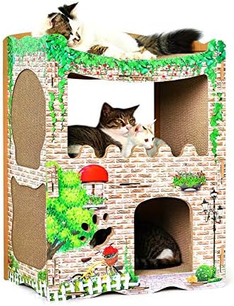 N / C Pet Társalgó, Dupla macska-mászóka Design, Kényelmes, Biztonságos Ház, kopásálló, Karcolás-Ellenálló, jól Szellőző, Könnyen
