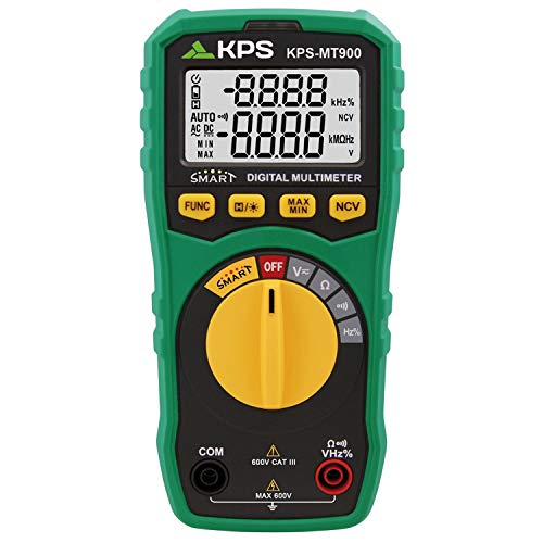 KPS-MT900 Intelligens Digitális Multiméter 6000 Számít, Macska. III 600V DC/AC Feszültség, 10mΩ Ellenállás, 3MHz Frekvencia,