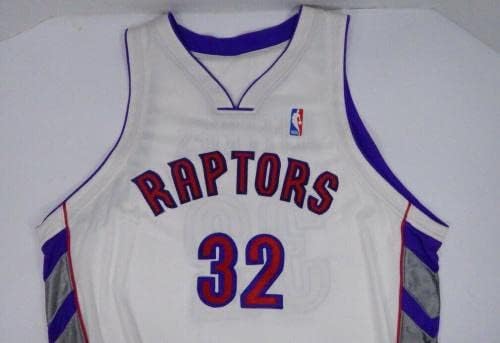 2003-04 Toronto Raptors Chris Jefferies 32 Játék Kiadott Fehér Jersey DP05885 - Játék Használt MLB Mezek