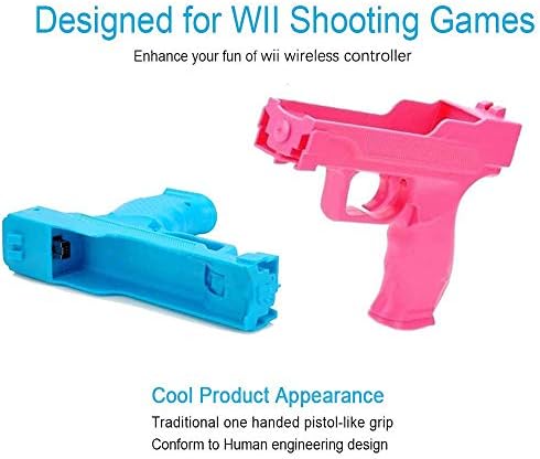 VTone 2 Darab Wii Motion Plus Fegyvert a Wii Remote Kontroller Sport Videó Játék (Rózsaszín, Világos Kék)