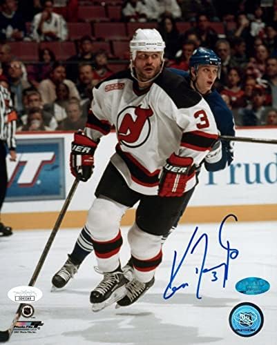 Ken Daneyko Stanley-Kupa Győztes NJ Devils Aláírt 8x10 Fotó SZÖVETSÉG COA - Dedikált NHL-Fotók