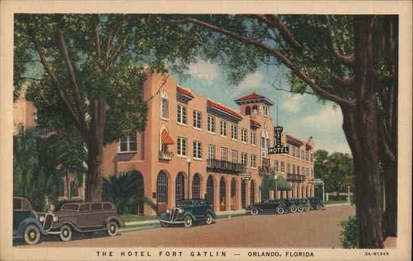 A Hotel Fort Maradnak. Orlando, Florida Orlando, FL Eredeti Antik Képeslap