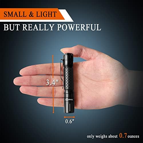 Mini Zseblámpa 3 Mód Kis Elemlámpa Nagy Teljesítményű LED Lumen Taktikai Toll Fény Klip,Karcsú, Zsebben Hordozható, Kompakt Fáklya