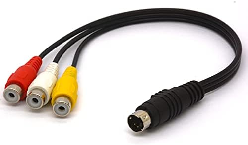 GLHONG 4 Pin, S-Video 3 RCA Női TV Adapter Kábel Átalakítás Kábel TV-t, Számítógépet, Video AV Projektor