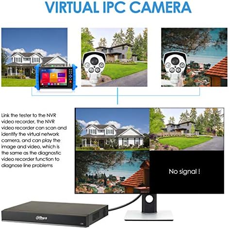 Rsrteng CCTV Kamera Teszter, IPCXS-ACHIMNORTUV Teljes Funkciók 7 hüvelykes IPS érintőképernyő Monitor CCTV Tester HD-TVI HD-CVI