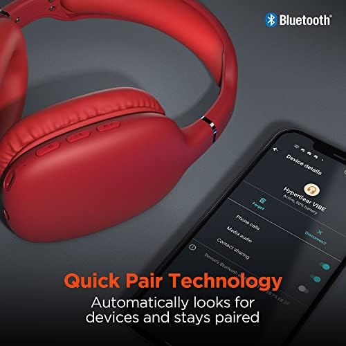HyperGear Vezeték nélküli Bluetooth Fejhallgató Beépített Mikrofon & Ellenőrzéseket, Több Fül Zaj Leválasztó Alkalmas Fejhallgató