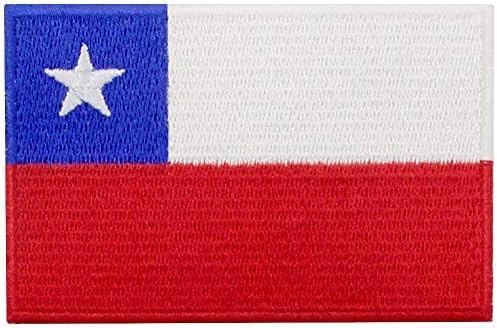 EmbTao Chile Zászló Javítás Hímzett Nemzeti Morál Applied Vasalót Varrni A Chilei Jelkép