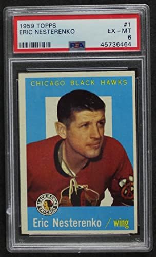 1959 Topps 1 Eric Nyesztyerenko Chicago Blackhawks (Hoki-Kártya) PSA a PSA 6.00 Blackhawks