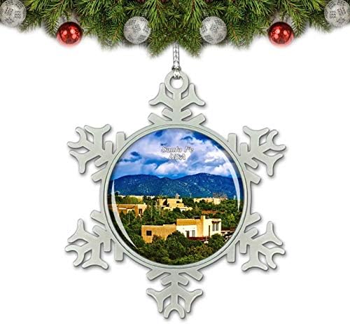 Umsufa USA America Santa Fe, Új-Mexikó Karácsonyi Dísz Fa Dekorációs Kristály Fém Souvenir Ajándék