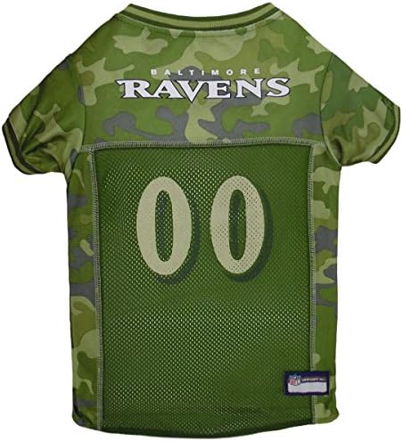 NFL Baltimore Ravens Álcázás Kutya Jersey, Kicsi. - CAMO PET Jersey Elérhető 5 Méretek & 32 NFL Csapatok. Vadászkutya Póló