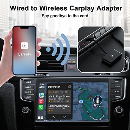 Vezeték nélküli CarPlay Adapter iPhone, Vezeték nélküli CarPlay Dongle Átalakítani Gyári Vezetékes CarPlay, hogy a Vezeték nélküli