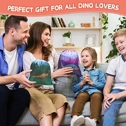 40 Csomag Dinoszaurusz Party Kellékek Szívességet Húzózsinórral Csomagokat a Gyerekeknek, Születésnapi Ajándék Táskák Dino Téma Fél