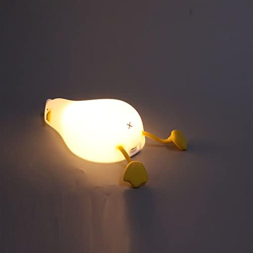 LED Fekvő Kacsa Éjszakai Fény, Szabályozható Óvoda Éjjeli, Aranyos Lámpa Gyerek Szoba Dekoráció, Újratölthető Meleg Fény LED Puha