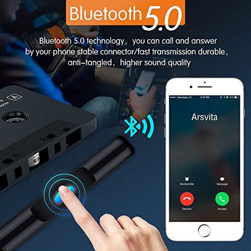 Arsvita Autó Bluetooth Audio Kazetta Vevő, Kazetta Lejátszó Bluetooth 5.0 Kazetta Aux Adapter