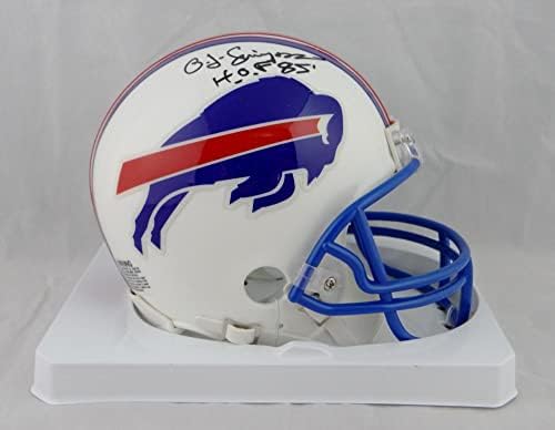 O. J. Simpson Dedikált Buffalo Bills 76-83 TB Mini Sisak W/HOF - SZÖVETSÉG W Auth - Dedikált NFL Mini Sisak