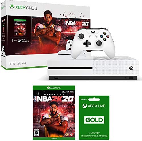 Microsoft Xbox S Csomag: 1 TB Konzol w/NBA 2K20 & 3 Hónapos Xbox Live Arany Tagság