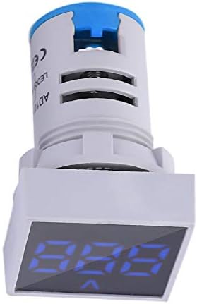 Fafeicy LED Jelzőfény Mini Digitális LED Kijelző Voltmérő Négyzet Jel Lámpa Műanyag AC20-500V(Kék), Voltmérő