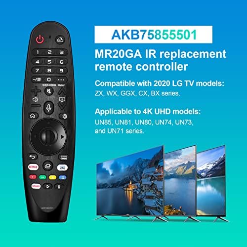 EGY-MR20GA EGY-MR19BA AKB75855501 Csere Magic Remote Controller Alkalmas LG Smart TV Távirányító a Netflix Miniszterelnök Video