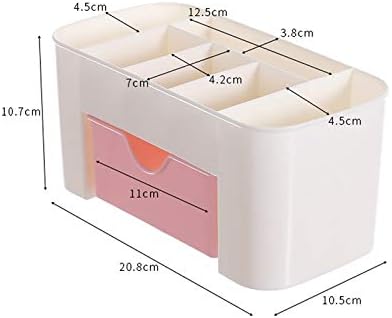Anncus Multifunkciós asztal felső befejező tároló doboz műanyag smink szervező haza ékszerek polcon, a fiókban - (Szín: rózsaszín)