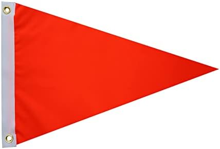 SYII Narancssárga Zászló 12 x 18 Inch Kültéri, nagy teherbírású, Szilárd Színes Nylon UTV ATV Figyelmet Biztonsági Háromszög Zászlók, 2