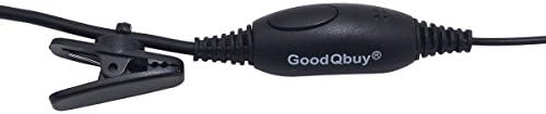 GoodQbuy 2 Pin G Alakú Clip-Ear Fülhallgató Fülhallgató Kompatibilis Motorola BRP40 CP200 CP200D CP185 CLS1410 CLS1110 DTR650 RDU2020