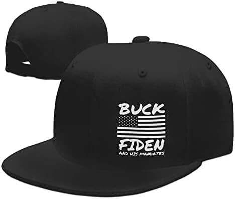 Buck Fiden, valamint A Megbízások Kalapok Lapos Bill Karimájú Fekete Állítható Baseball Sapka Divat baseballsapkás Férfi Nő