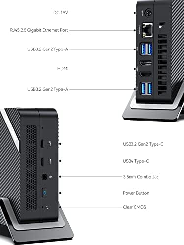 MINISFORUM UM690 Mini PC AMD Ryzen 9 6900HX,8 Mag/16 Szálak 32 GB RAM, 512 GB-os PCIe SSD, 2 x HDMI Port, 1x USB4 Port, 1 x USB C-Típusú,